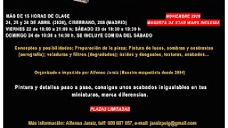 Curso sobre construcción y pintura de maquetas especial star wars (presencial); 24, 25 y 26 de abril 2020, madrid. maqueta de la saga incluida.